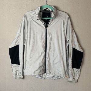 Zero Restriction Jacket Mens Medium Gray Tour Series Windbreaker Golf Full Zip